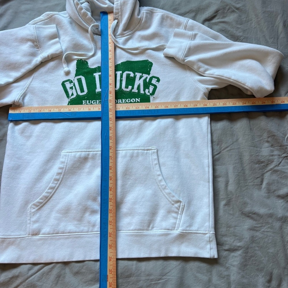 Oregon Ducks Hoodie Unisex Size Small College University Go Ducks White Football - Picture 7 of 12